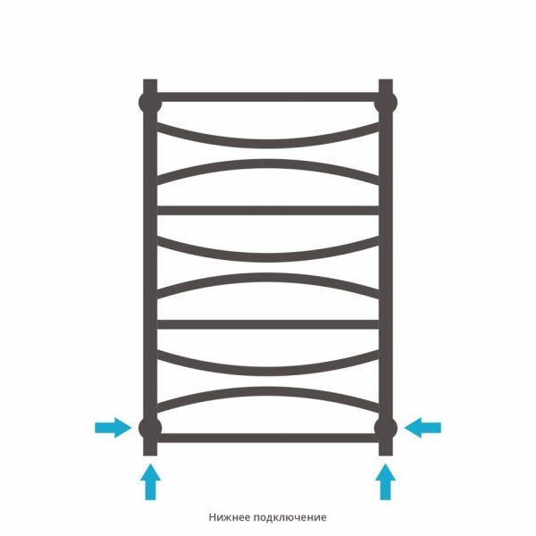 Полотенцесушитель водяной Сунержа Ажур 31-0255-8050 800x500 черный матовый