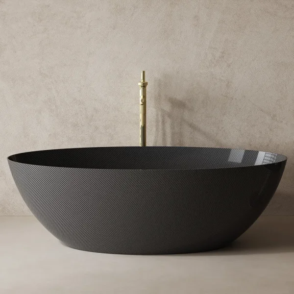 Карбоновая ванна Abber Karbon AK9002-1.8 180x85 см, отдельностоящая, карбон