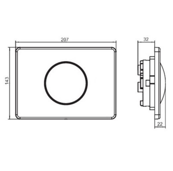 Кнопка смыва Sanit 16.704.00.0000st нержавеющая сталь
