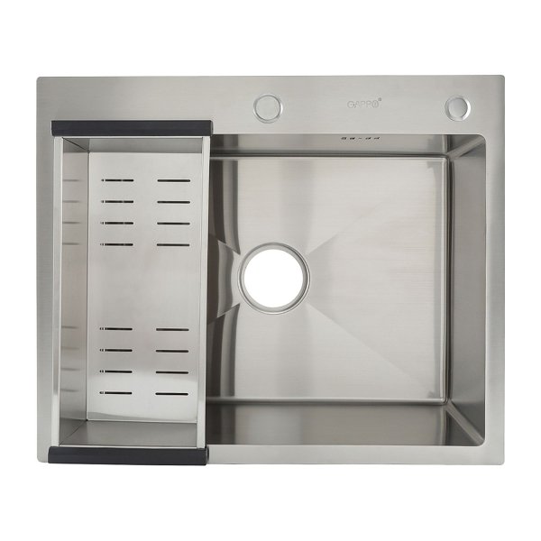 Мойка кухонная с коландером Gappo GS6050 60х50 сатин