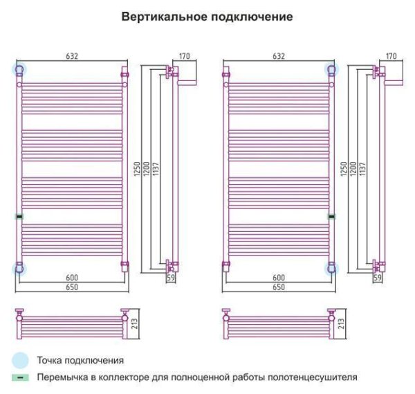 Полотенцесушитель водяной Сунержа Богема с полкой 1200x600 R хром с доп. перемычкой