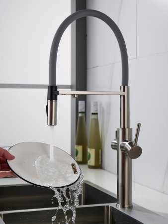 Смеситель для кухни Shevanik S478L, Сатин