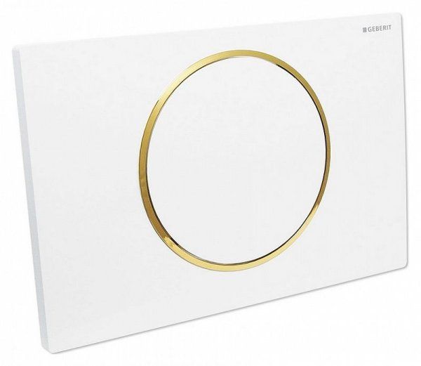 Кнопка смыва Geberit Sigma 10 115.758.KK.5 белый/золото