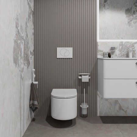 Клавиша смыва Iddis Unifix, белая (UNI02MWi77)