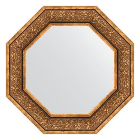 Зеркало Evoform Octagon BY 7376 64x64 вензель бронзовый
