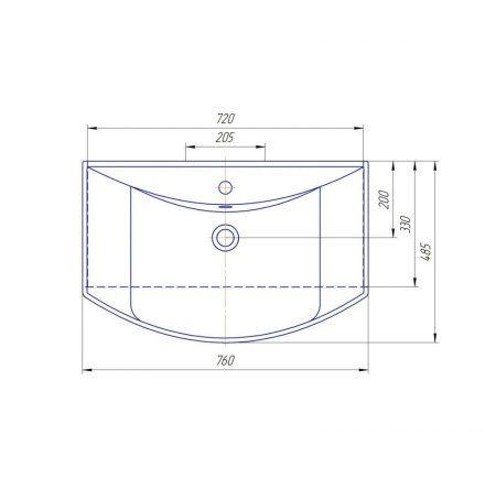 Раковина Мклассик 6652 Стиль 75