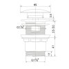 Донный клапан Orange X1-004cr хром