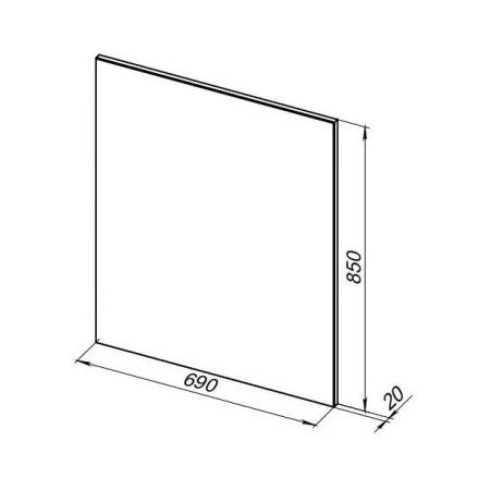 Зеркало Aquanet Lino 00253906 70 белый матовый