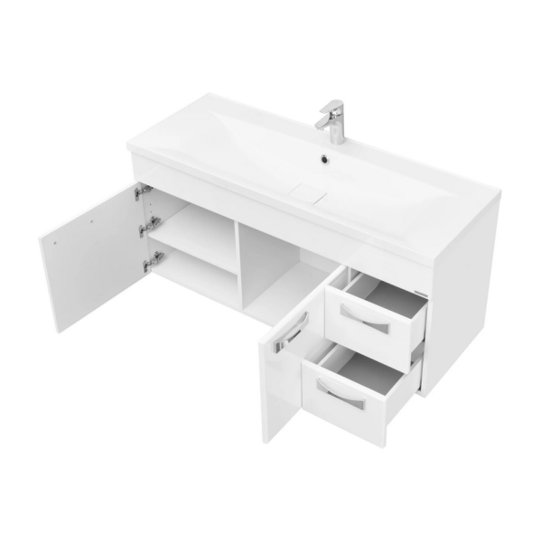 Тумба с раковиной Aquaton Диор 1A110601DR010 120 раковина Айрис М, белый