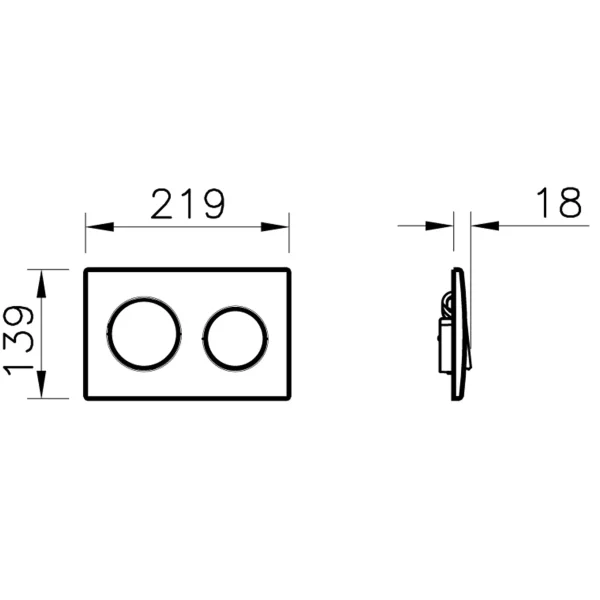 Кнопка смыва Vitra Uno 730-0280EXP для инсталляции, хром