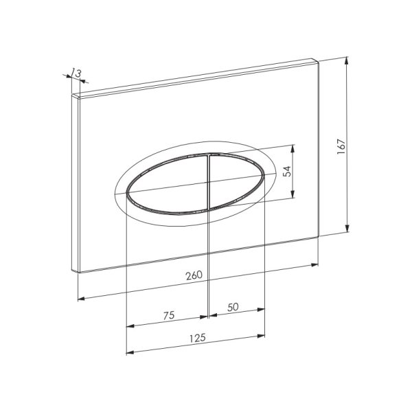 Клавиша смыва DK черный Rhein.Marx (DB1399025)