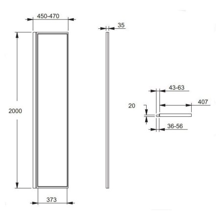 Душевая панель Jacob Delafon Nouvelle Vague E94WS40-MZ 40 *200 зеркало