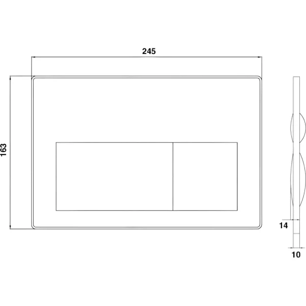Кнопка смыва Creavit Arc GP8004.00 для инсталляции, хром