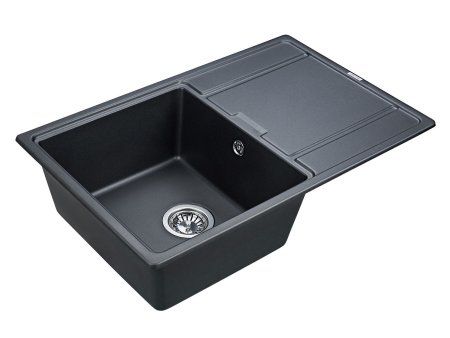 Мойка для кухни кварц Paulmark Flugen PM217850-BLM, черный металлик