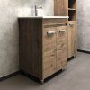 Тумба-умывальник COMFORTY "Марио-60" дуб темный с раковиной "Quadro 60"