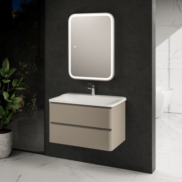 Тумба под умывальник подвесная AQUAme "S4" AQM900480BG 80 см., цвет бежевый.