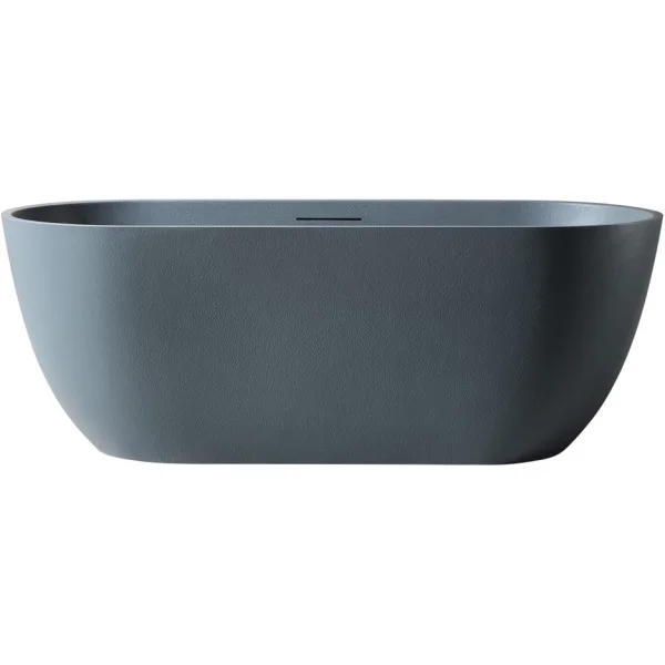 Ванна из литьевого мрамора Abber Frankfurt AM9941G 170x75 см, отдельностоящая, серый матовый