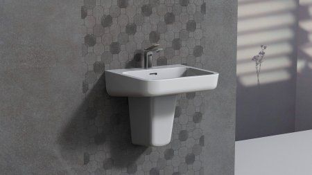 Раковина ARROW AGP32037C 55x50 см с полупьедестал AGL9605C