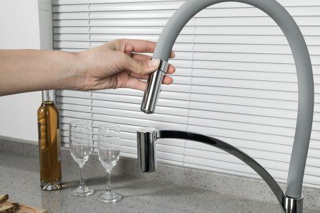 Смеситель для кухни с гибким изливом Frap F4552 хром