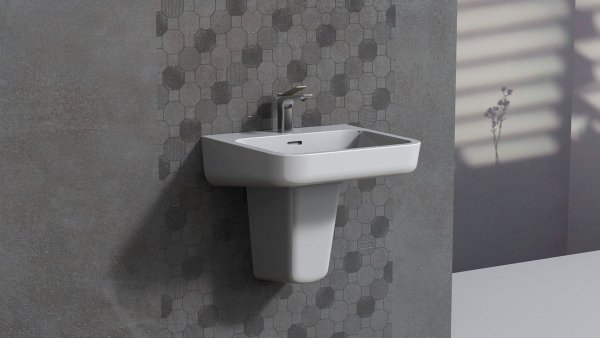 Раковина ARROW AGP32037C 55x50 см с полупьедестал AGL9605C