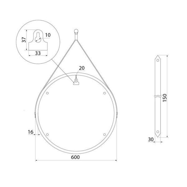 Зеркало IDDIS Optima Home OPWIH6LU0WIX0iRR98UWK белый