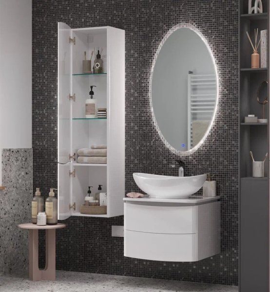 Шкаф Velvex  Luna 350 навесной белый (pp.LUN.35)