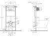 Система инсталляции для унитазов  BelBagno BB097SET.Q.CR с кнопкой