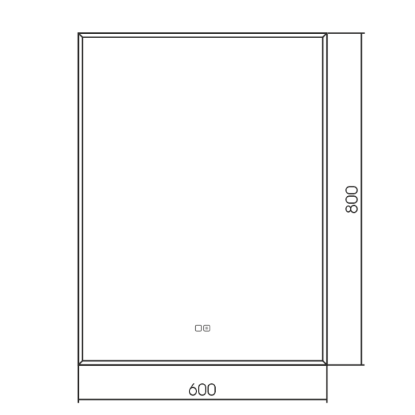 Зеркало с подсветкой и подогревом AQUAme AQM9103 600х800