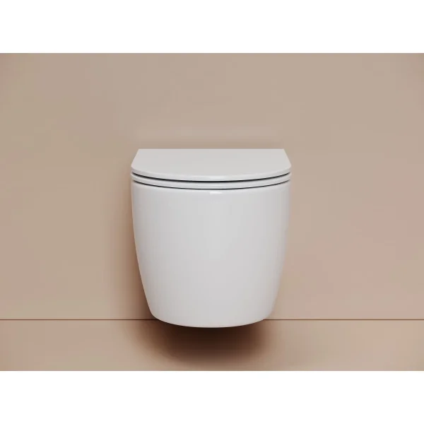 Унитаз подвесной Ceramicanova Noe CN4011T безободковый, торнадо, с сиденьем микролифт, белый