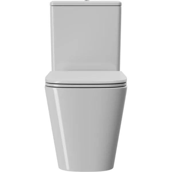 Унитаз-компакт Point Ника PN42081 безободковый, с сиденьем микролифт, белый