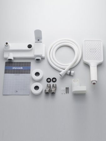 Смеситель для ванны Shevanik S4552C, Белый