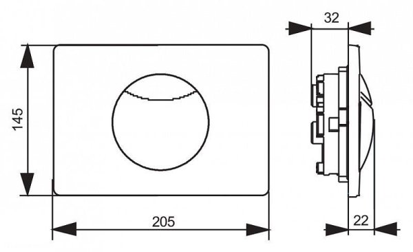 Кнопка смыва Sanit S703 16.703.01 белый