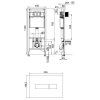 Комплект Omnires Tampa TAMPASETBPBP подвесной унитаз + инсталляция + кнопка смыва белая