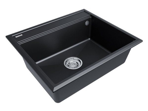 Мойка для кухни кварц Paulmark STEPIA PM115951-BLM,  черный металлик