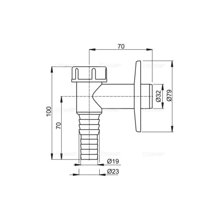 Сифон для стиральной машины наружный белый Alcaplast APS2