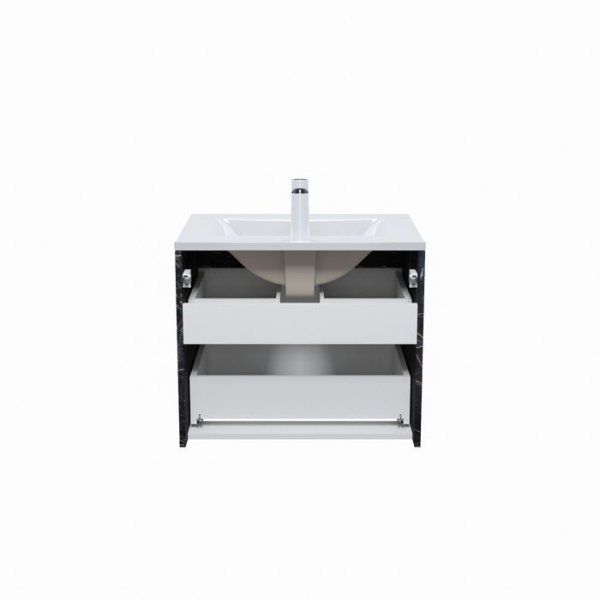 Тумба с умывальником IDDIS подвесная 60 см белая/черный мрамор Cloud (CLFYO6FL0BMS0iVC95HVK)