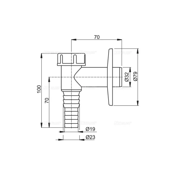 Сифон для стиральной машины наружный белый Alcaplast APS2