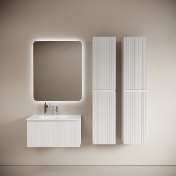 Тумба подвесная SANCOS Code 785х453х400, c одним  ящиком оснащенным доводчиками, цвет белый ,  CD80W