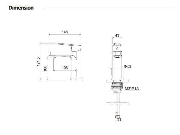 Комплект смесителей Aquatek AQ1730CR ЛУГАНО SET 3 в 1, хром