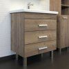 Тумба-умывальник COMFORTY Comforty Никосия-70Н дуб темный с раковиной Como 70