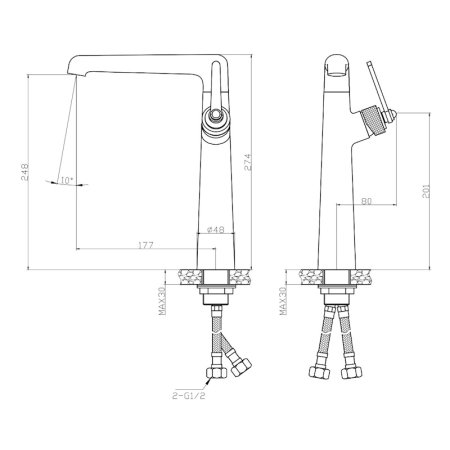 Смеситель для раковины ESKO "Bangkok Gun metal" (BG25GM)