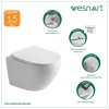 Унитаз подвесной WesnaArt NOVA 204-NOV03, белый