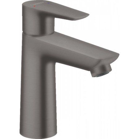Смеситель для раковины Hansgrohe Talis E 110, однорычажный, без сливного гарнитура, шлифованный черный хром (71712340)