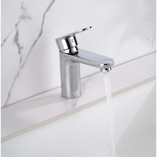 Смеситель для раковины Aquatek Ника AQ1812CR с гигиеническим душем, без донного клапана, хром