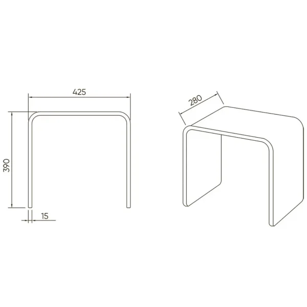 Стульчик для ванной Veconi ST-AC-1T
