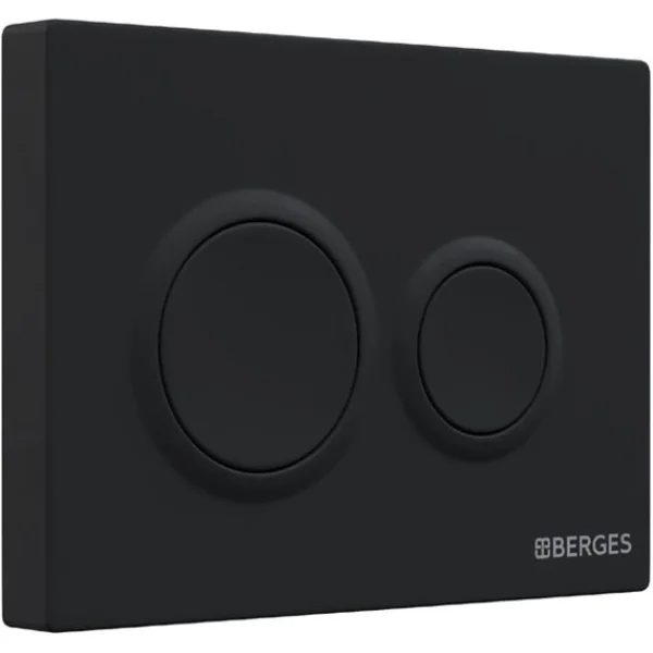 Кнопка смыва Berges Novum O5 040065 для инсталляции, черный матовый