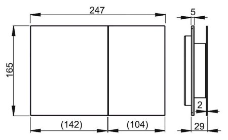 Кнопка смыва AlcaPlast Flat AIR хром матовый