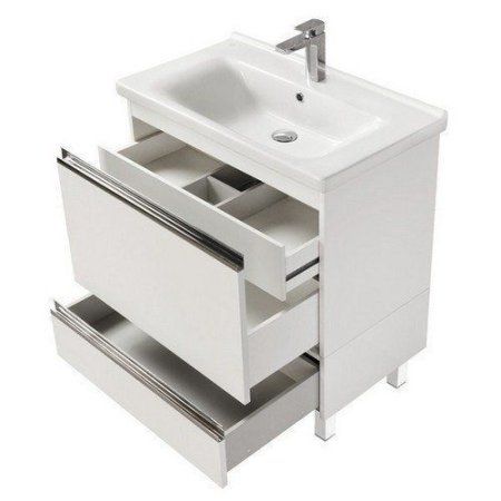 Тумба с раковиной Aquaton Капри 1A230201KP010 80 белый глянец