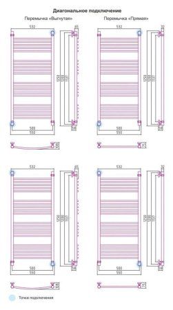 Полотенцесушитель водяной Сунержа Богема 1200x500 состаренная бронза выгнутый