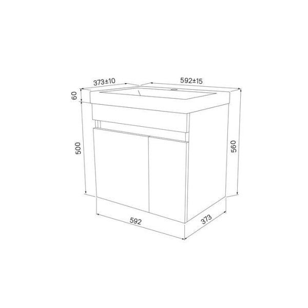 Тумба с умывальником IDDIS подвесная с дверцами, белая, 60 см, Zodiac. Подходит ум. 3506000i28 (ZOBWD6WBCDRE0iVX95SOK)